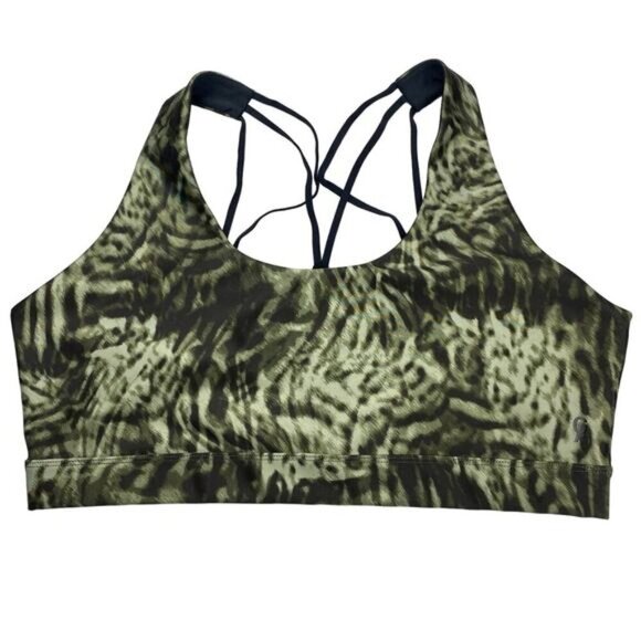 GOOD AMERICAN Wild Night Sports Bra Sz 6 Jungle Leopard Print - Picture 3 of 9